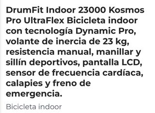 Bicicleta Spinning Indoor Drumfit Cecotec