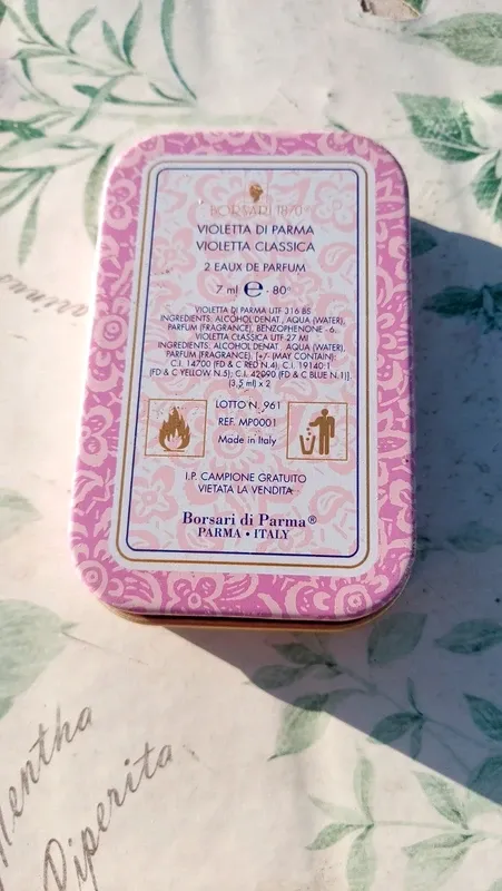 Set profumo Borsari Violetta di Parma vintage