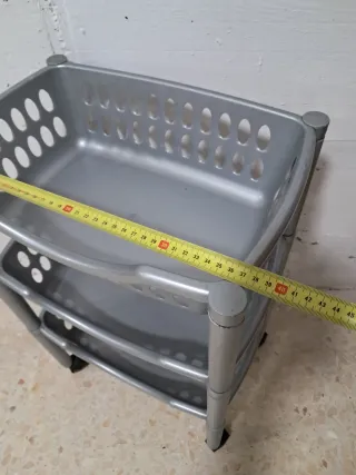 Carrito 3 cestas gris