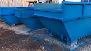 10 Contenedores Metálicos Azules