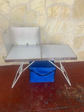 Mesa plegable, cocina  camping