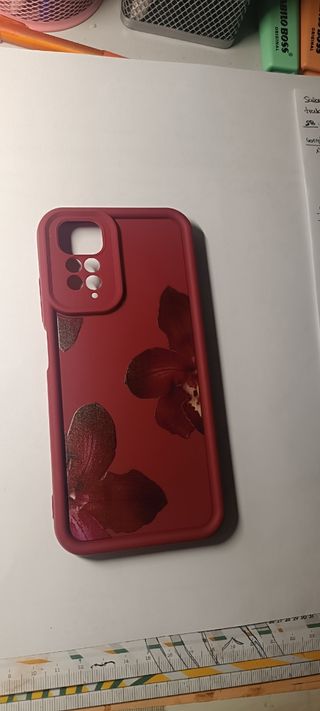 Funda Xiaomi Redmi Note 11S Floral Roja