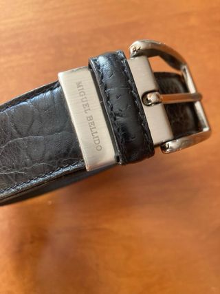 Cinturón de piel MIGUEL BELLIDO Negro