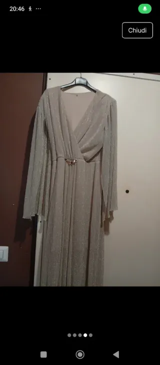 Abito oro scintillante da cerimonia