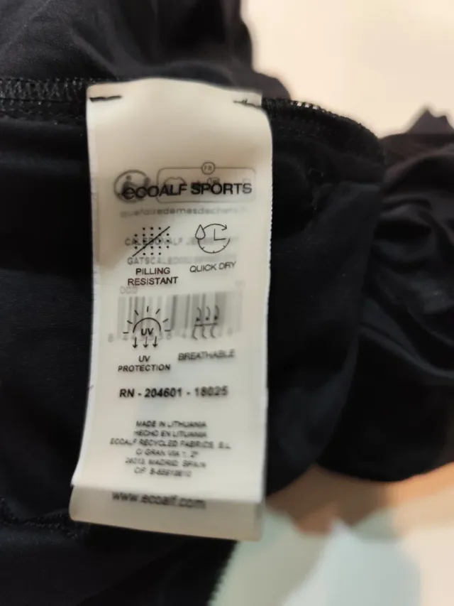 Maillot Ciclismo Ecoalf Talla M Negro