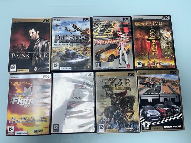 Lote 8 Juegos PC FX: Painkiller, Panzers, FlatOut