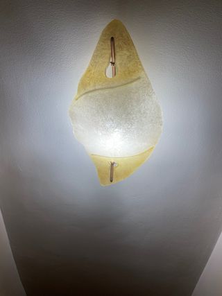 Conjunto lámparas, ámbar y cristal. Negociable