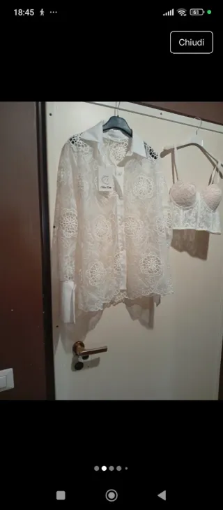 Camicia pizzo e top bustier