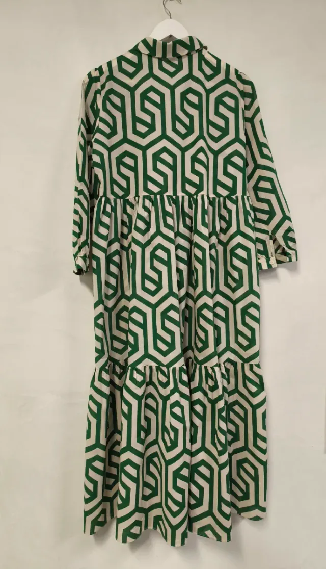 Vestido largo Zara estampado geométrico