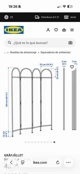 Biombo IKEA Antracita