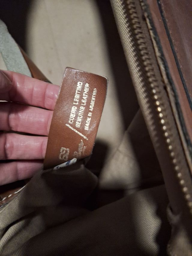 Bolso de cuero vintage fin de semana 80s