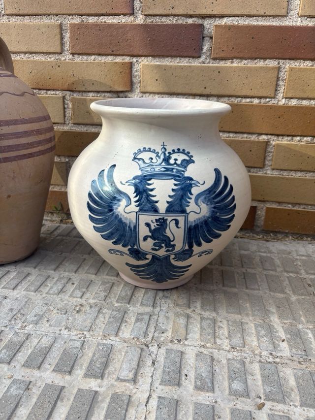 Juego de 4 jarrones antiguos de cerámica