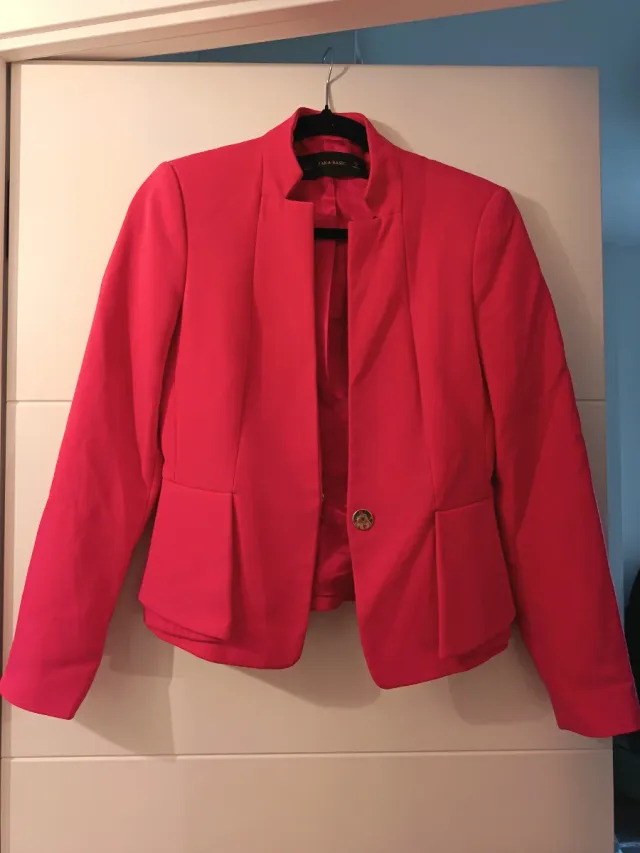Blazer Zara Rosa Mujer