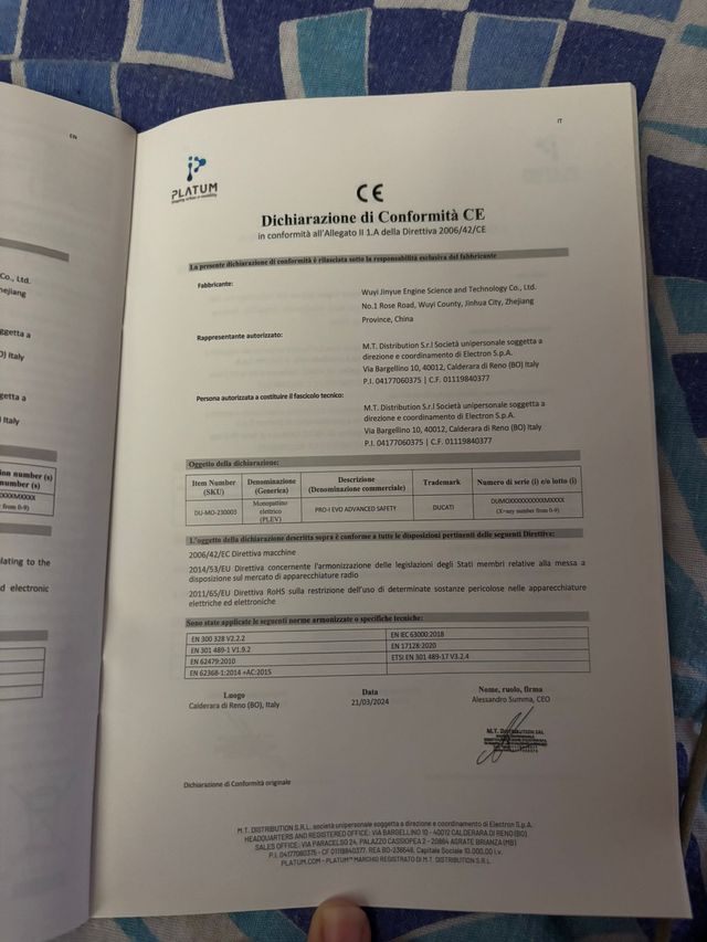 Monopattino Elettrico Ducati PRO-I