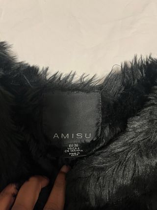 Pelliccia Amisu Nera Taglia Unica