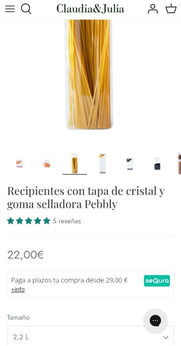 Recipiente de cristal con tapa