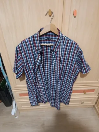Camisa de cuadros manga corta