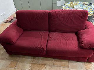 Divano letto 2 posti rosso