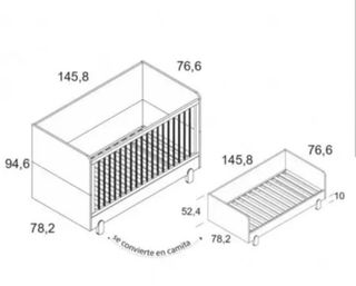 Cuna Evolutiva Ros Elemental 140x70