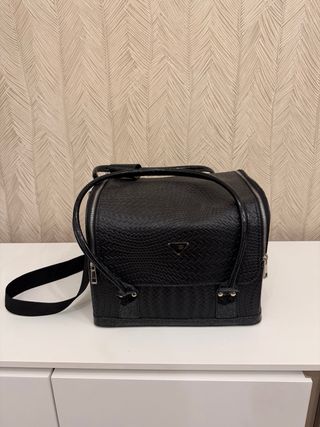 Maletín profesional AG – piel trenzada negra