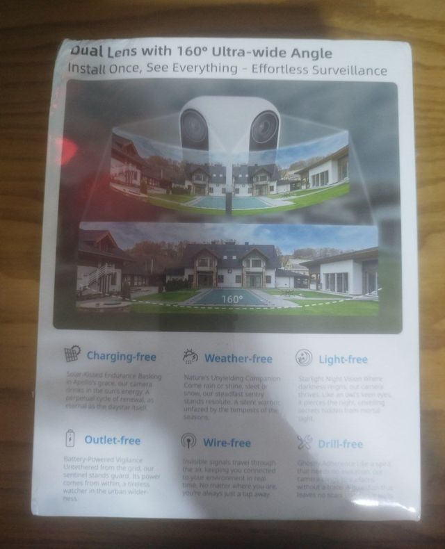 Cámara Vigilancia Exterior Solar Batería