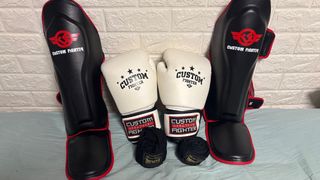 Pack Kickboxing Guantes y Tibiales Custom Fighter