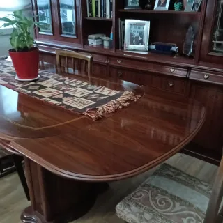 Mesa comedor ovalada extensible