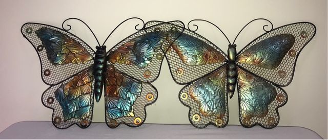 Figure decorative a farfalla in metallo