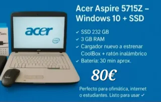 Acer Aspire 5715Z - W10 + SSD 232GB