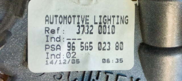 LUZ INTERIOR PEUGEOT 607 (S2) Básico 9656502380