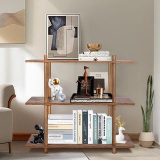 Estantería 3 niveles madera y metal