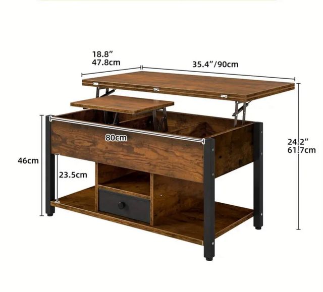 Tavolino alzabile e allungabile/con cassetti