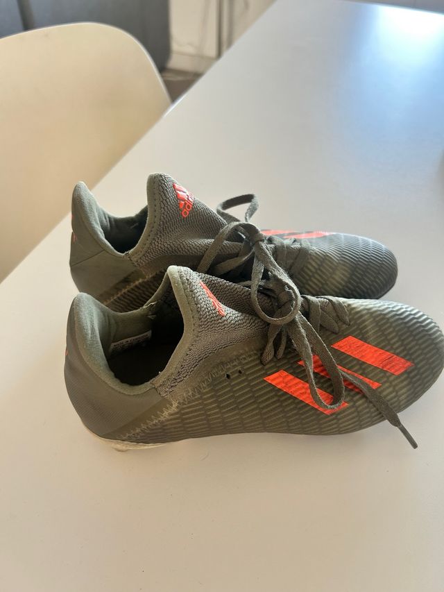 Zapatillas Adidas niño campo verde/naranja