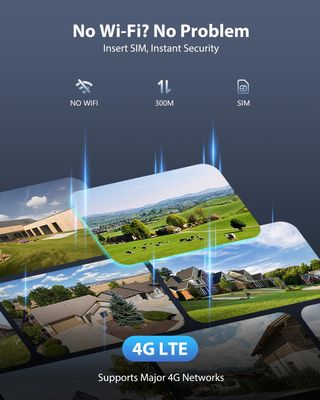 Ctronics 2.5K 4G LTE Cámara Exterior