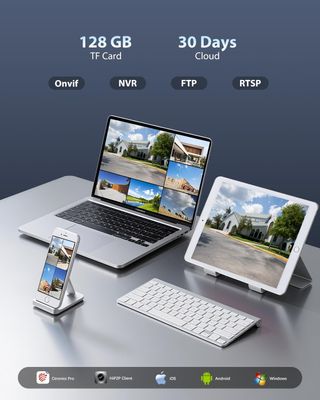 Ctronics 2.5K 4G LTE Cámara Exterior