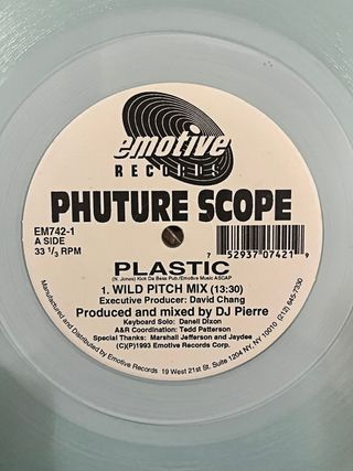 Phuture Scope "Plastic" vinile house / trance '90s