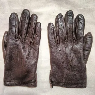Guantes Vintage de Cuero Marrón