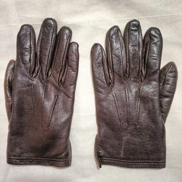 Guantes Vintage de Cuero Marrón