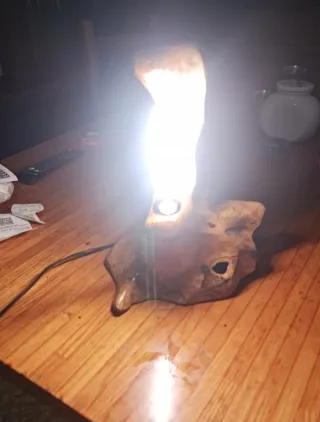 Lampada di design in legno