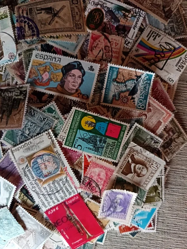 800 Sellos Usados España Sin Repetir