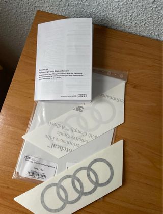 Pegatianas Audi logotipos aros negras