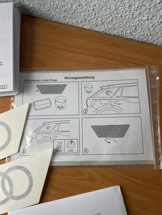 Pegatianas Audi logotipos aros negras