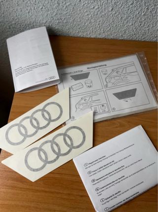 Pegatianas Audi logotipos aros negras