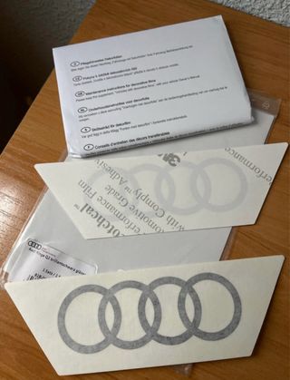 Pegatianas Audi logotipos aros negras