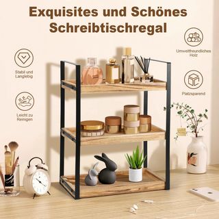 Estante Organizador Baño 3 Niveles Madera Metal