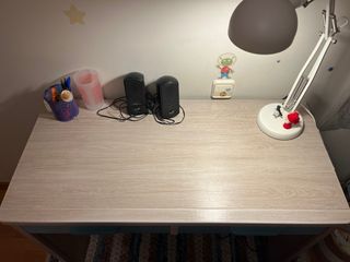 Escritorio juvenil madera y azul