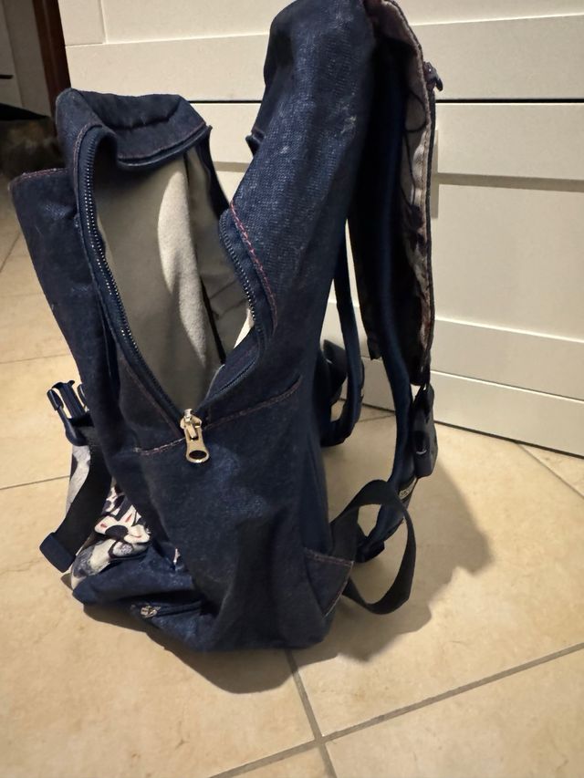 Zaino Seven denim con stampa floreale