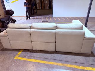 Sofá chaise longue beige