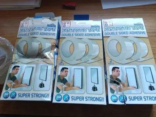 2 Rollos Cinta Adhesiva Doble Cara