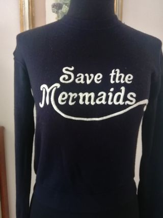 Jersey Save the Mermaids azul marino